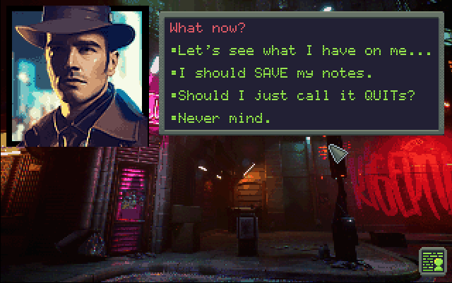 An example of NEONnoir's dialogue system